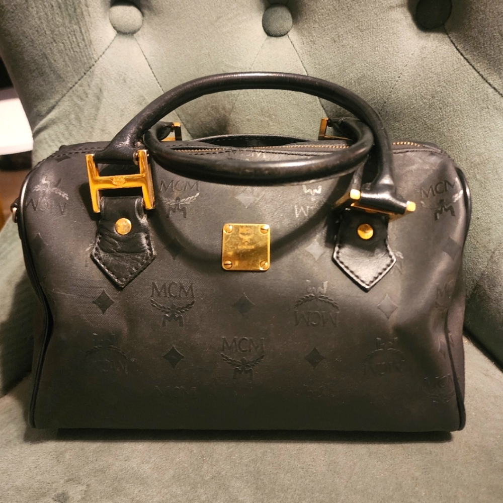 MCM Satchel in Black